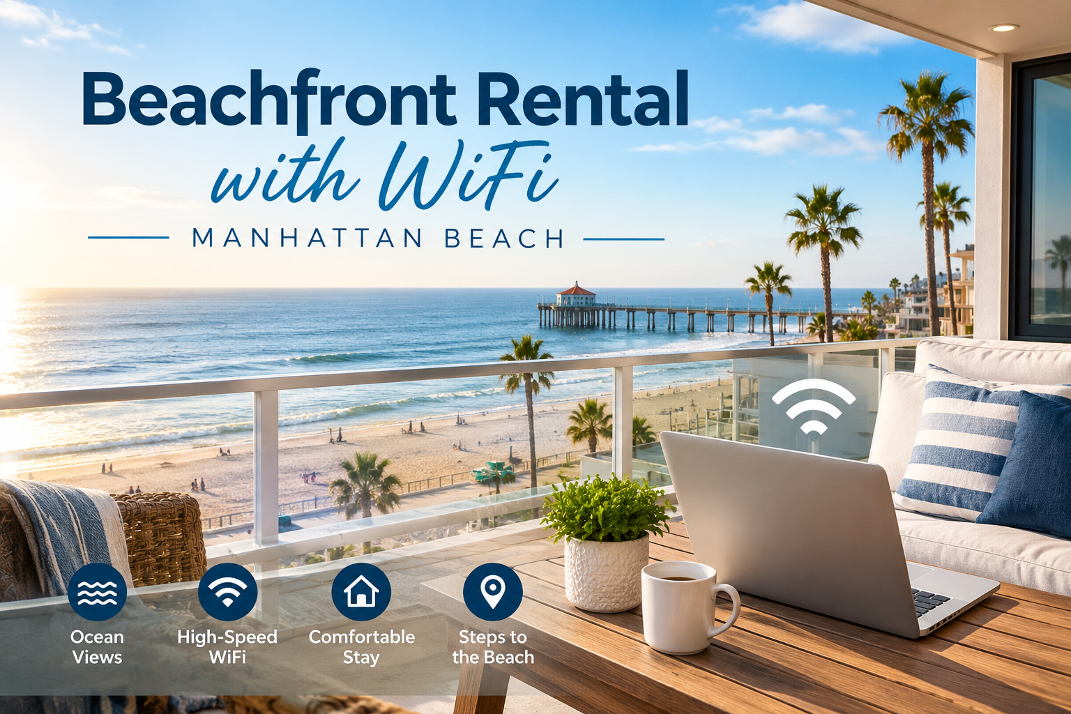 Beachfront Rental with WiFi Manhattan Beach